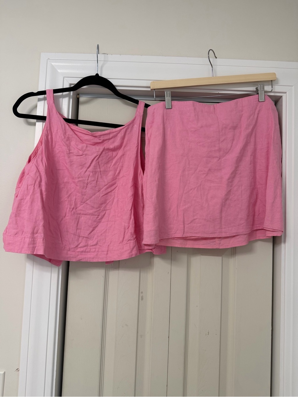 GAP Pink Linen-Blend Mini Skirt Set